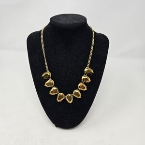 J. CREW MARIGOLD YELLOW GOLD TEARDROP RHINESTONE NECKLACE WOMEN JEWELRY SPARKLE